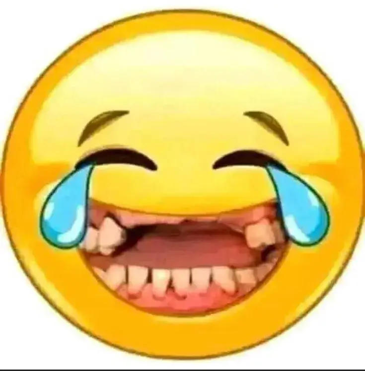 Emoji mặt súng răng cười ra nước mắt