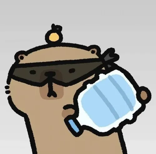 Hình đại diện cute hamster chibi nét bo tròn phông nền dịu mắt nhẹ