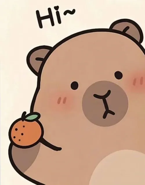 Ảnh trang cá nhân Capy Cuties biểu cảm tinh nghịch tông pastel nhẹ sáng