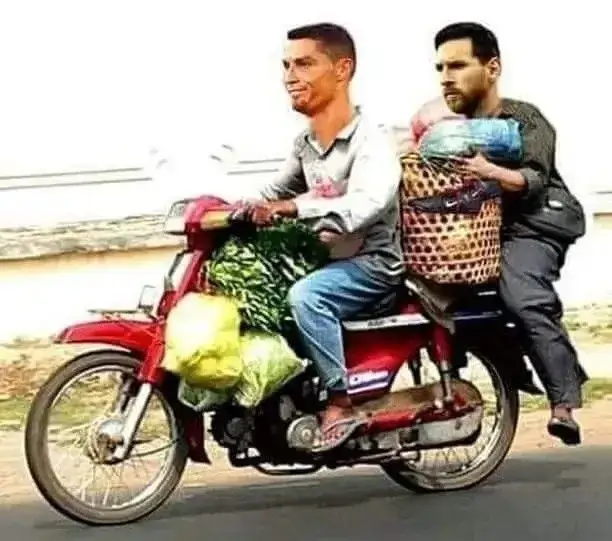 Hình troll Ronaldo – Messi, siêu phẩm cười nghiêng ngả mạng xã hội