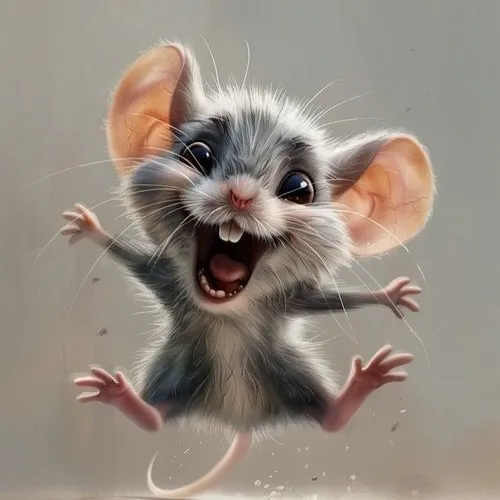 Meme chế chuột cười nhe răng nhìn cực láu lỉnh