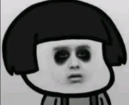 Meme gấu trúc mắt thâm đang ngồi cạnh bụi tre với ánh nhìn đờ đẫn.