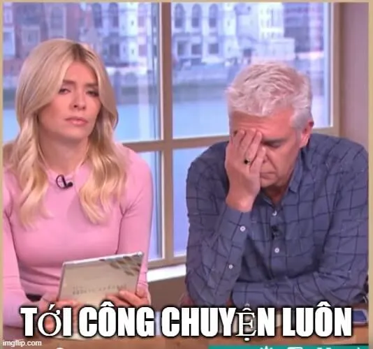 Gương mặt đờ đẫn, biểu cảm rõ ràng là bó tay.