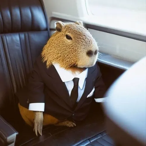 Hình vui capybara lắc đầu từ chối đầy mệt mỏi.