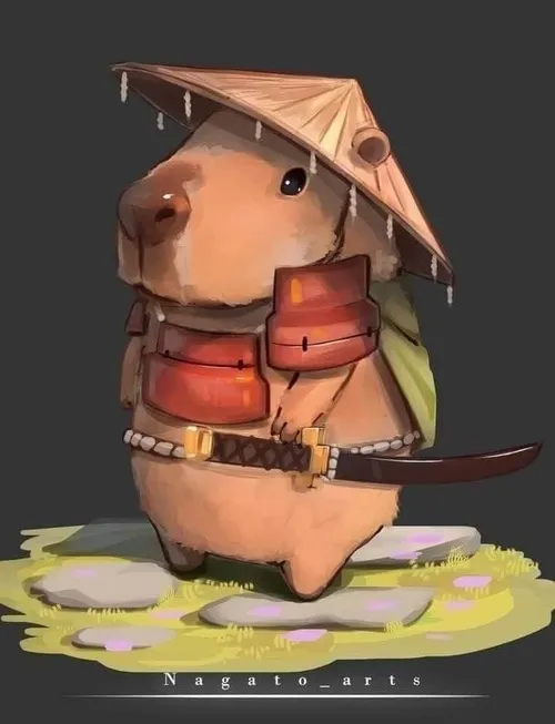 Ảnh chế capybara tròn mắt hoảng hốt bất ngờ.