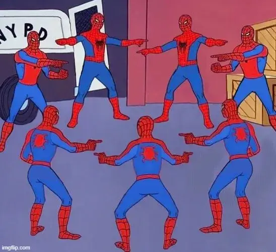 Meme người nhện Spider man chỉ tay nổi tiếng