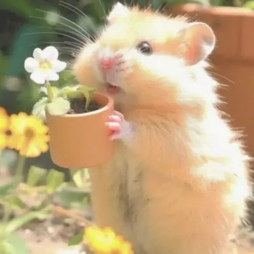 Hình meme hài chuột hamster từ chối bằng cách quay lưng