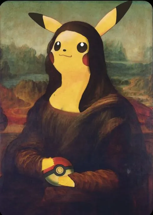 Ảnh Monalisa Pikachu bựa pha chút tinh nghịch