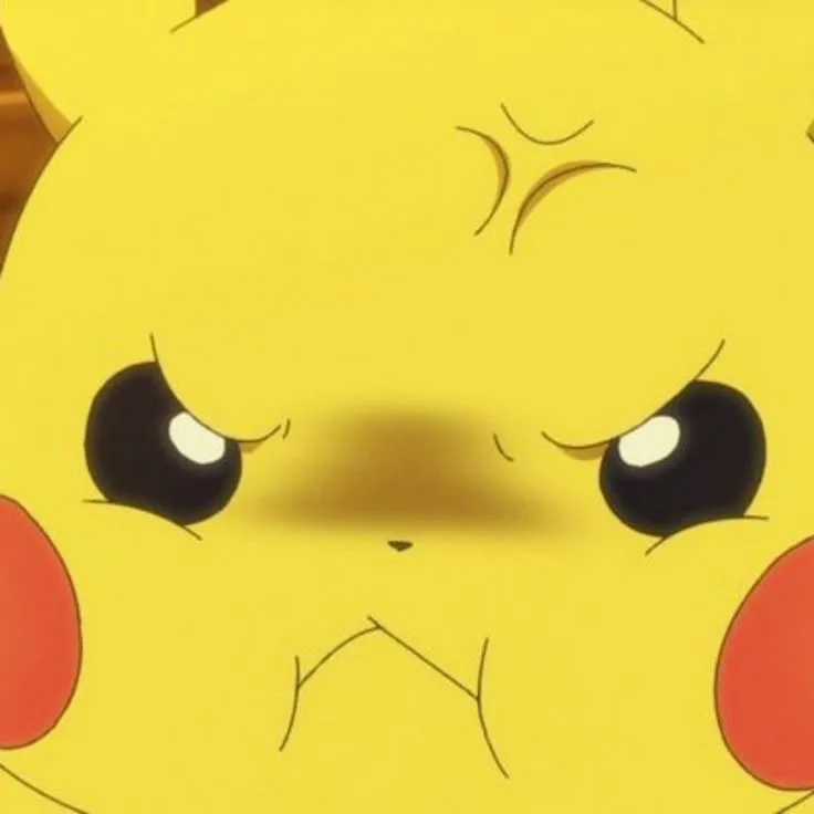 Meme Pikachu bực mình