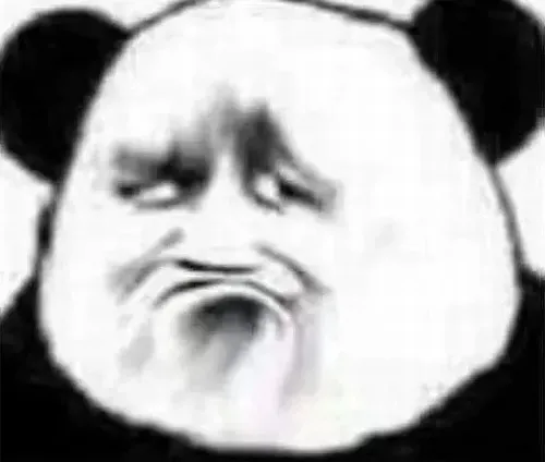 Gấu trúc cứng đầu ngồi dựa tường tạo nét rất mạnh mẽ.