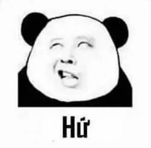 Ảnh chế gấu trúc hậm hực phồng má và hít mạnh qua mũi.