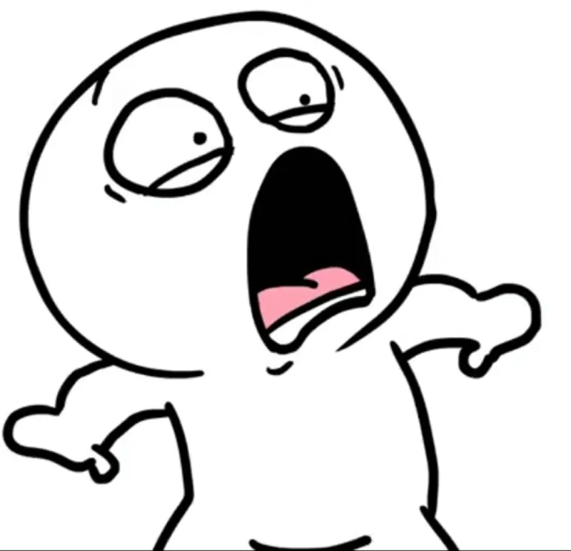 Meme há mồm ngơ ngác, gương mặt mệt mỏi cực troll