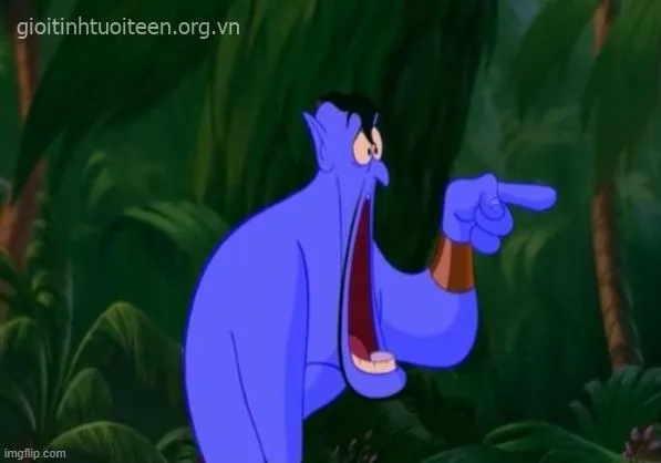 Biểu cảm thần đèn há mồm cực hài