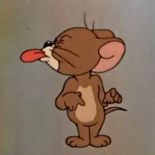 Meme Jerry cười nham hiểm nheo mắt môi cong sắc