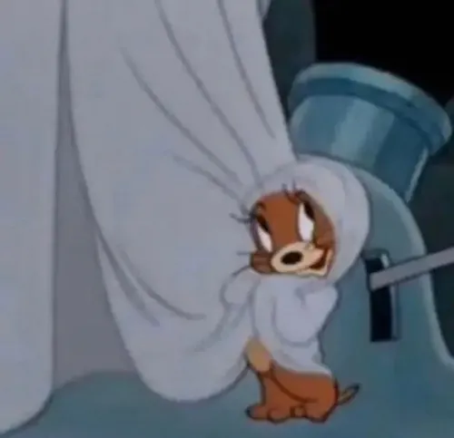 Hình chế meme vui Jerry vô tri nhìn trống rỗng