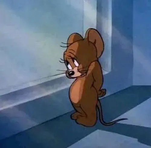 Ảnh meme vui Jerry liếc nhẹ như soi từng chi tiết