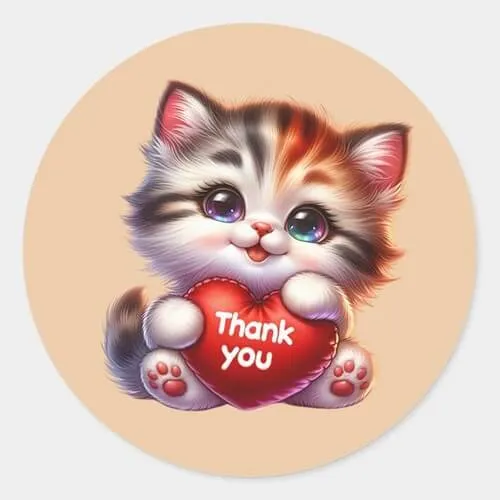 Mèo con cảm kích, đôi mắt long lanh đáng yêu.