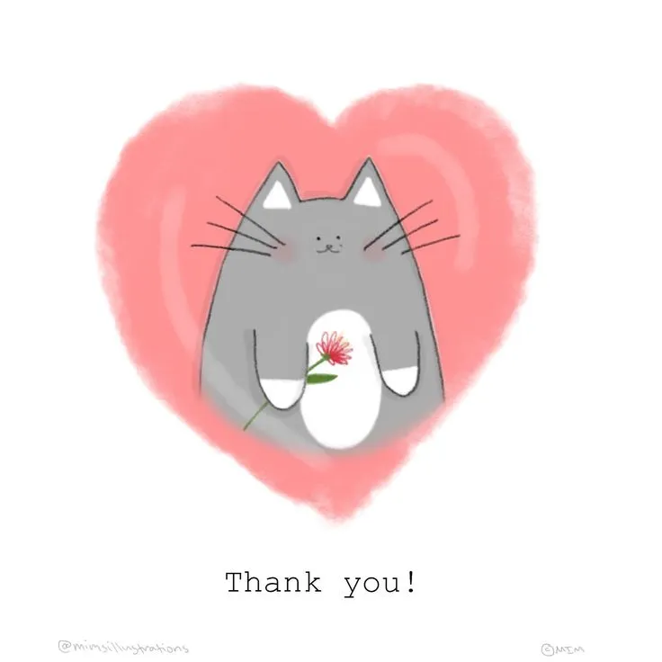 Meme mèo cảm ơn, ánh mắt long lanh.