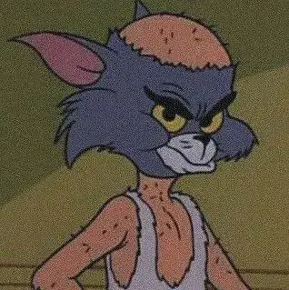 Meme mèo Thomas phong cách tả tơi đầu hói