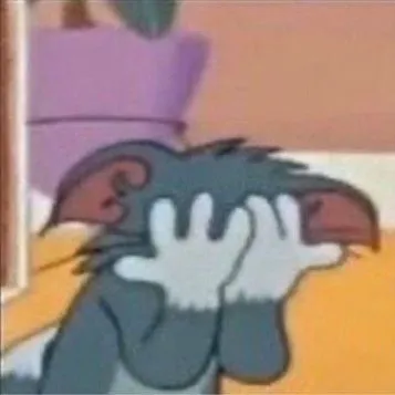 Hình troll mèo Tom mắt mở to ngạc nhiên