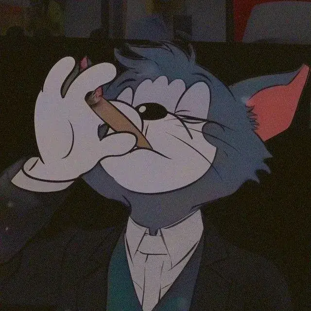 Meme mèo Tom hút thuốc ngầu