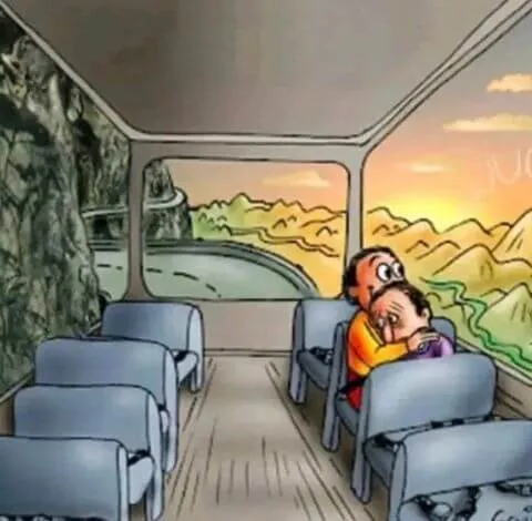 Meme chế ôm thương mến giữa khung cảnh giản dị