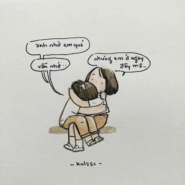 Khoảnh khắc ôm ngọt ngào cho lòng thêm bình yên.