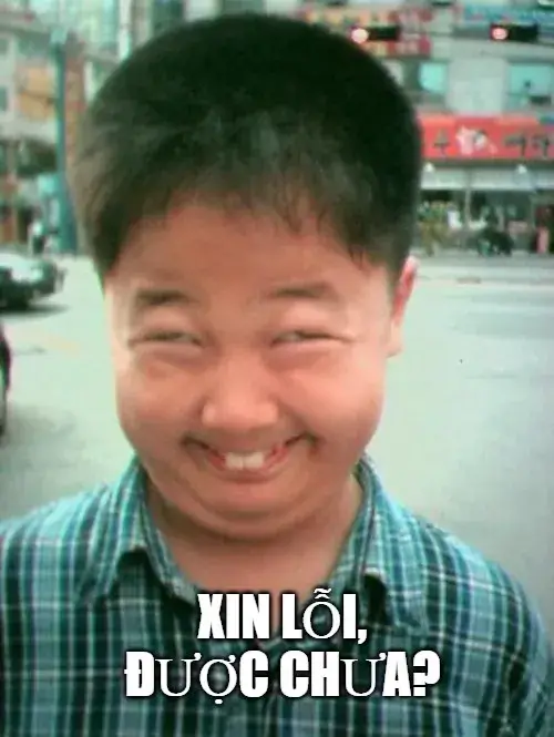 Meme xin lỗi người yêu với ánh mắt biết lỗi khiến ai cũng mềm lòng