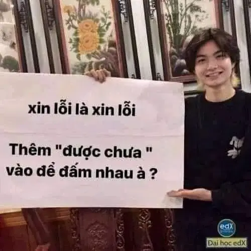 Ảnh chế gửi bạn thân kèm dòng “tui sai rùi, tha đi mà” cực dễ thương