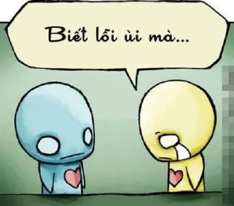 Ảnh troll vui mô phỏng cảnh dỗ người yêu đang im lặng