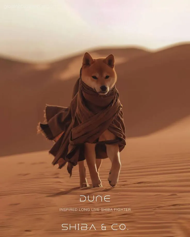 Hình chế vui Shiba ánh nhìn đơ mà cưng xỉu