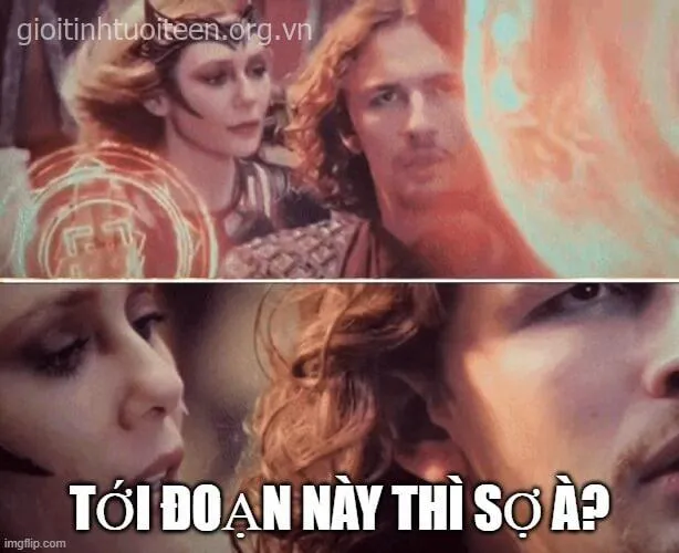 Meme dí dỏm troll nhẹ “sợ rồi à bạn ơi”