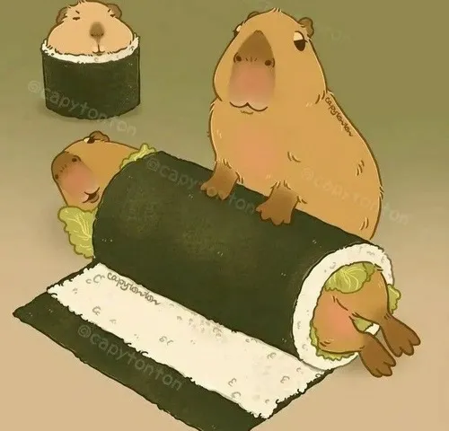 Ảnh chế capybara mắt to long lanh xúc động nhẹ.