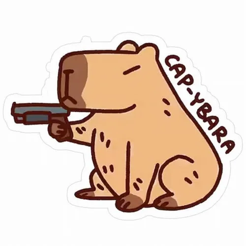 Ảnh troll capybara tựa đá im lìm trông cô đơn.