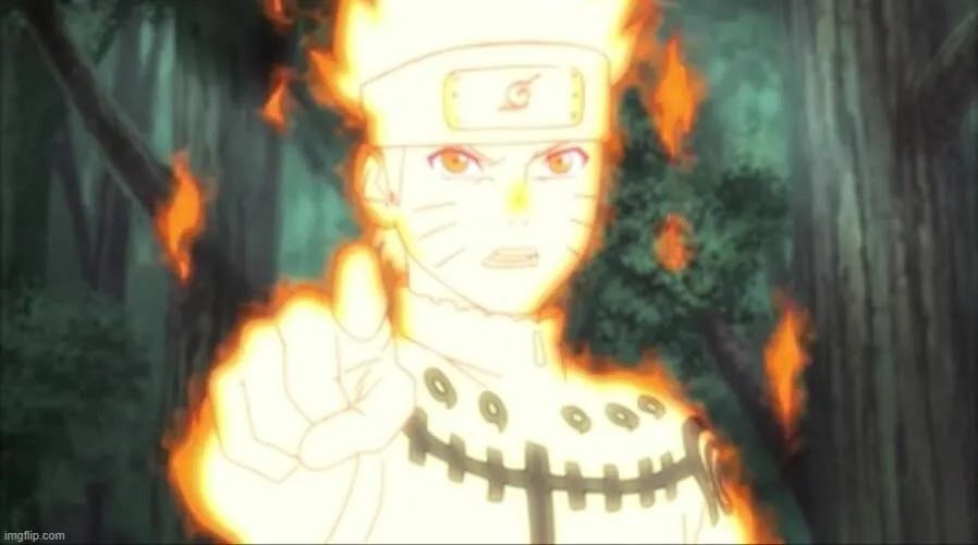 Naruto chỉ tay thẳng vào màn hình
