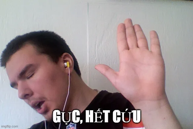 Meme chịu thua cực vui, phản ứng chán nản chân thật