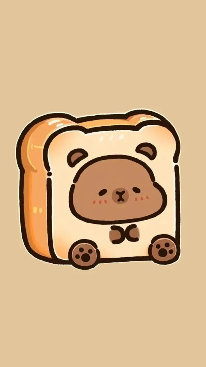 Hình nền điện thoại capybara cute cực đẹp.