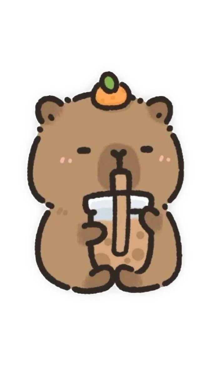 Ảnh capybara hình nền cute dễ thương.