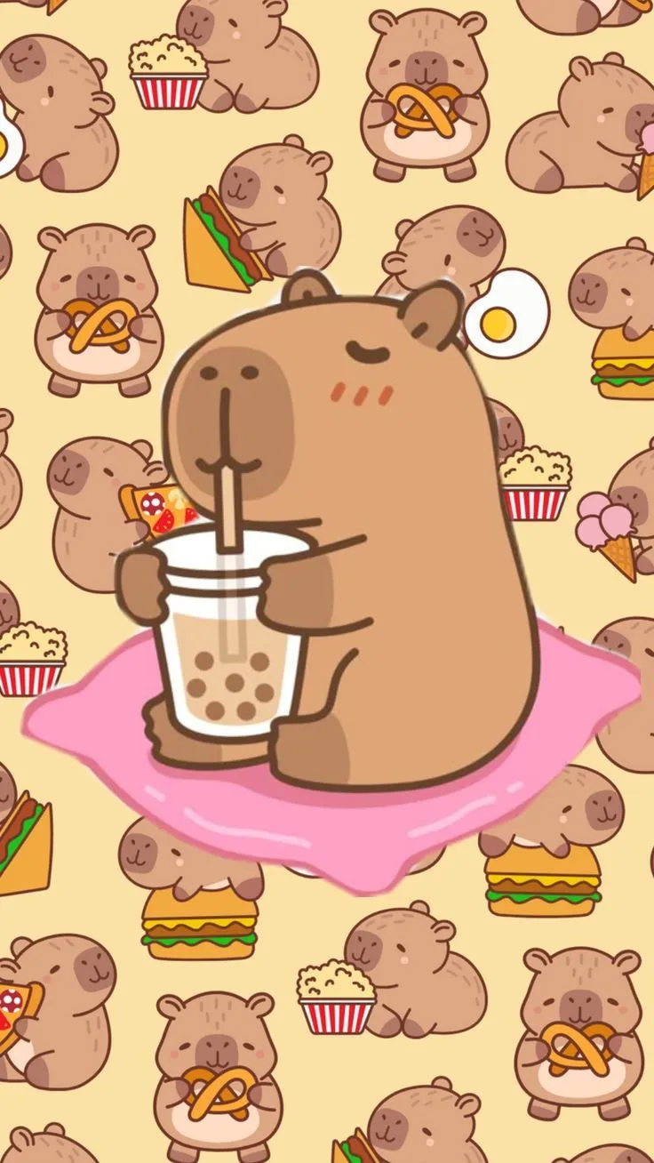Ảnh capybara hình nền dễ thương cute.