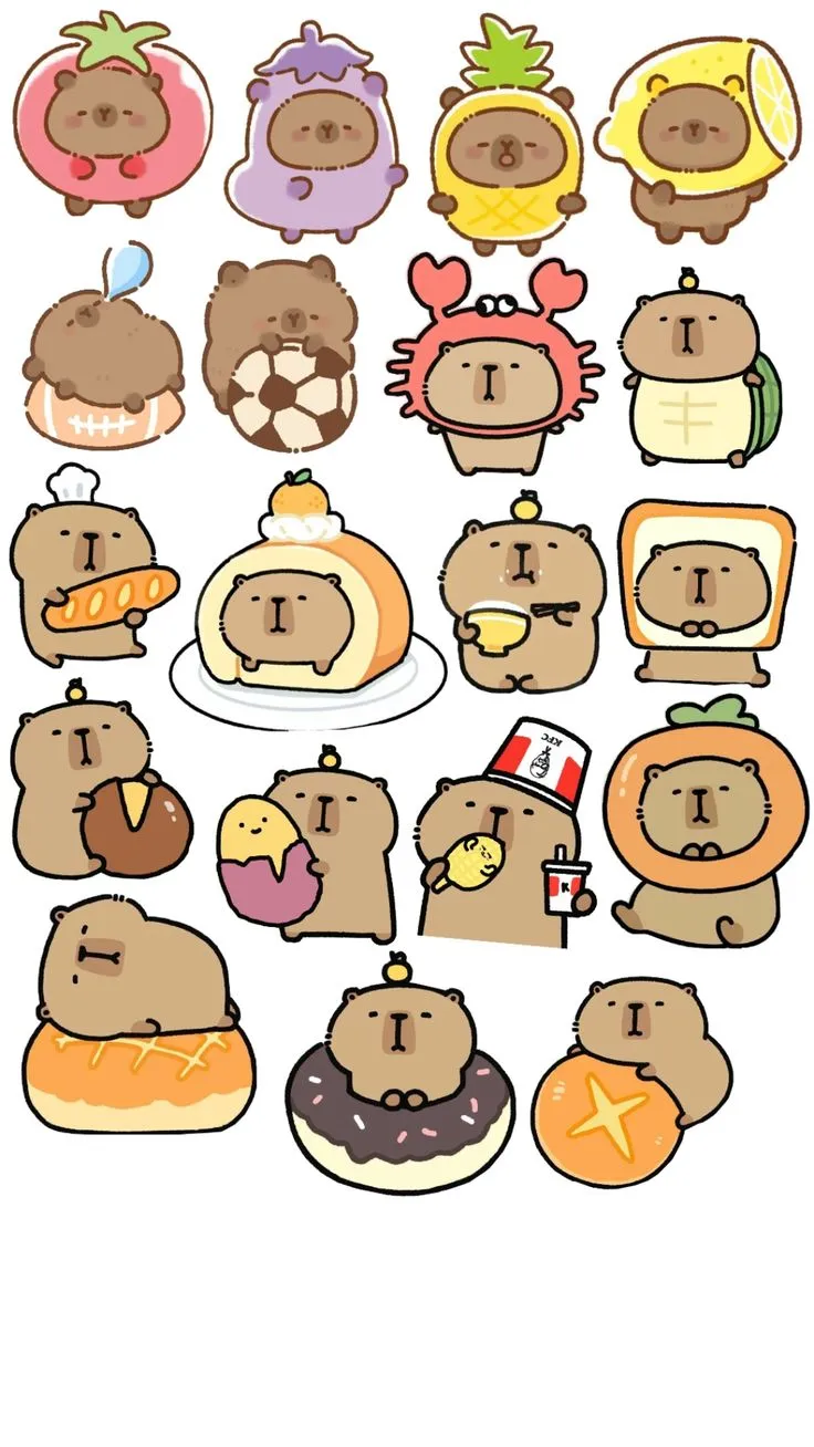 Hình nền điện thoại capybara đẹp lung linh.