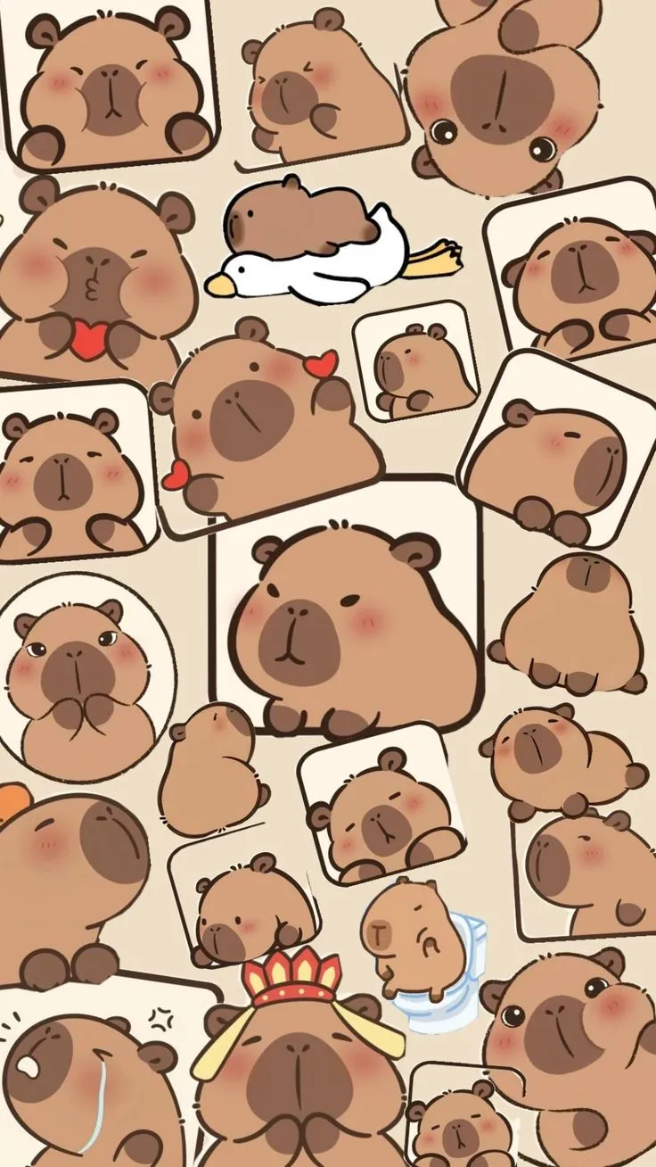 Bộ hình nền capybara thiên nhiên giúp màn hình của bạn trở nên bình yên và thoáng đãng