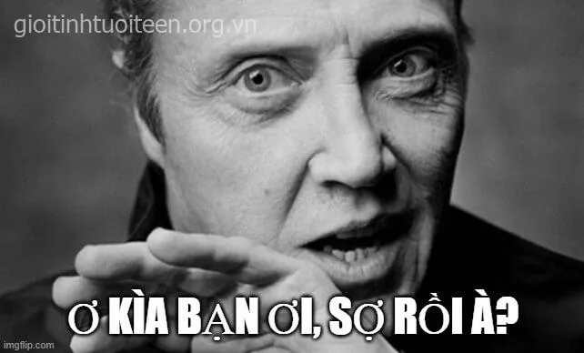 Hình chế bạn dọa giả à diễn tả kiểu sợ mà vẫn muốn chơi trội