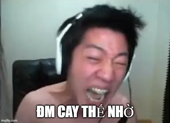 Hình meme nóng tính tái hiện phản ứng bốc hỏa kinh điển.