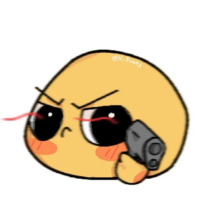 Emoji chỉa súng thái độ rất tức giận