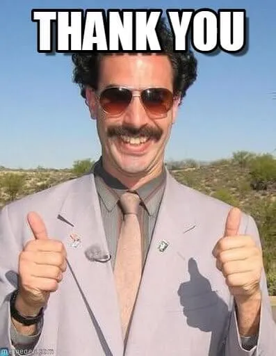 Hình meme cám ơn với caption ngắn gọn thân thiện