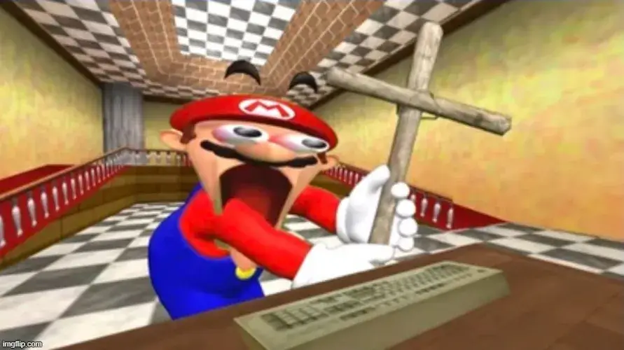 Meme cầm thánh giá mô phỏng phản xạ tự vệ cực hài