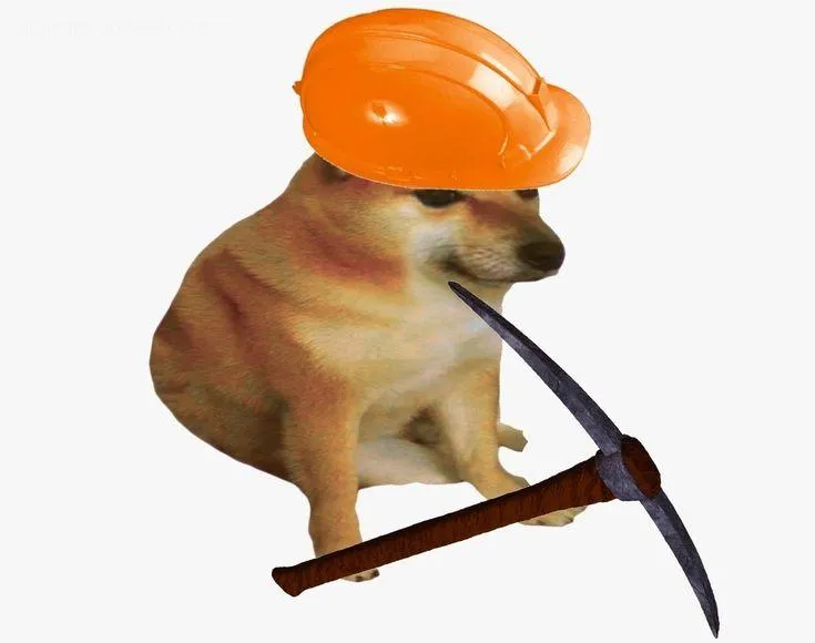 Meme Cheems là thợ mỏ