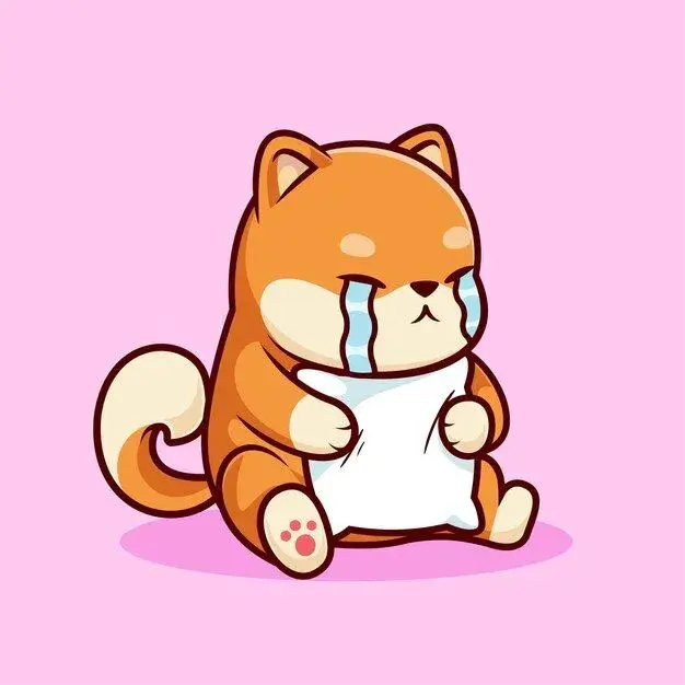 Ảnh meme chó giấu nỗi buồn sau ánh nhìn mệt mỏi