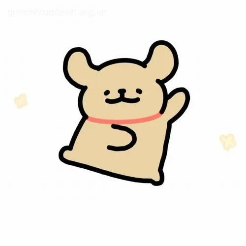 Meme chế chó chibi cắn đuôi chính mình trông ngốc mà cưng