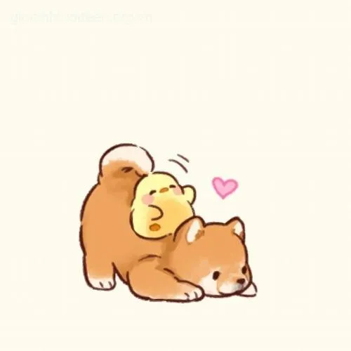 Hình troll chó chibi tai cụp ngộ nghĩnh cực kỳ duyên dáng